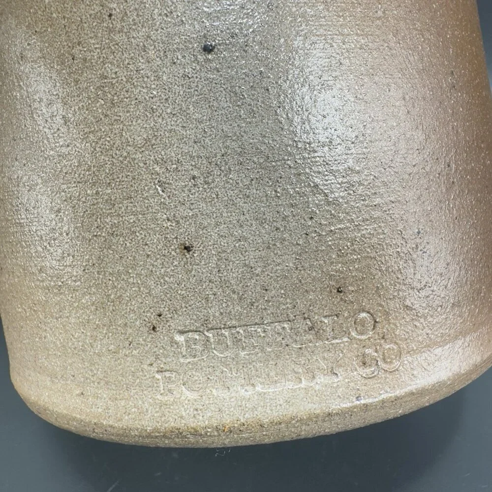 Vintage 1988 Braun Buffalo NY Stoneware Jug Container Brown Salt Glaze Pottery‎